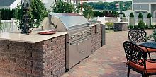 Outdoor kitchen industrial stylesteelwith handle