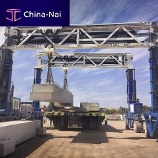 Precast beam straddle carrier COMBI-MG seriesfor civil engineeringfor wind power handlingelectric