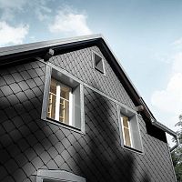 Shingle cladding RHOMBOID 20X20aluminumlozenge-patternedaluminum look