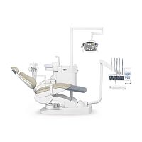 Dental treatment unit with chair AL-388S2with adjustable headrestwith hygiene systemwith delivery system