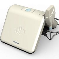 Ultrasound bone densitometer Sunlight MiniOmni for forearm bone examination