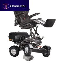 Electric wheelchair FourX DL LIFToutdoorhikingwith legrest