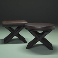 Contemporary stool X 1934leatheroakoak base