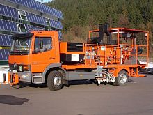 Truck-mounted paint striping machine WTSE 800for thermoplasticsfor runway