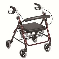 4-wheel rollator BES-WA28with seatwith basketwith armrests