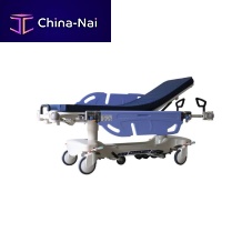 Patient transfer stretcher trolley M1 manualheight-adjustablewith adjustable backrest