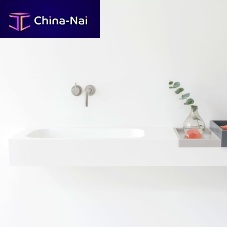 Wall-mounted washbasin BOXwoodenHi-macs®with counter