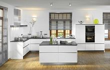 Contemporary kitchen X-CRISTAL woodenislandhandleless