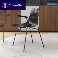 Contemporary chair CM 131indoorbeechsteel base