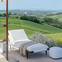 Contemporary sun lounger Gaudfabricaluminumadjustable backrest