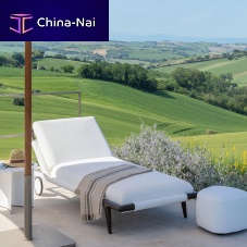Contemporary sun lounger Gaudfabricaluminumadjustable backrest