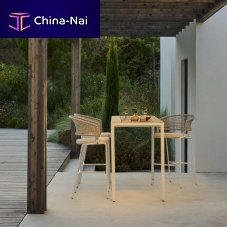 Contemporary bar chair CTRoutdoorfabricrope