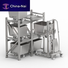 Stacker truck with shelf EUROBINelectricmanualwalk-behind