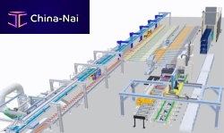 Sheet extrusion line for thermoplastics