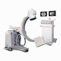 Mobile C-arm with video column