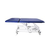 Electric Bobath table YA-ET-D07on casterswith adjustable height backrest2-section