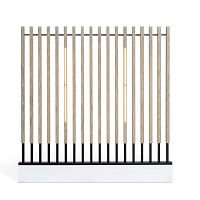 Fence with bars Centinelagardensteelwooden