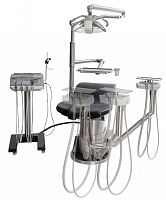 Dental treatment unit with chair D2-EC(SA)compactwith adjustable headrestwith hygiene system