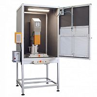 Sound-proof booth for ultrasonic welding machines