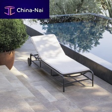 Contemporary sun lounger Airfabricaluminumadjustable backrest