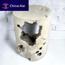 Contemporary stool TABU66teakteak basehandmade