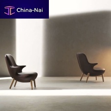 Scandinavian design armchair Omoifabricleathersteel