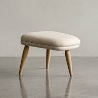 Contemporary pouf ODAfabricplywoodwalnut