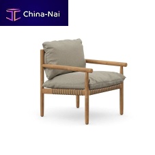 Contemporary armchair TIBBO fabricsynthetic fiberteak