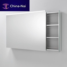 Bathroom mirror cabinet with built-in lighting THEOcontemporarywall-mounted