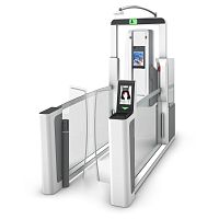 Automated airport border gate EASYGATEwith biometric readerwith passport reader