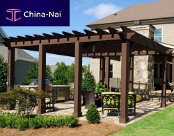 Self-supporting pergola ARMSTRONGwall-mountedWPCsustainable