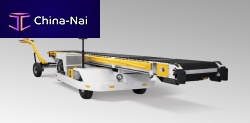 Towed belt loader for airport