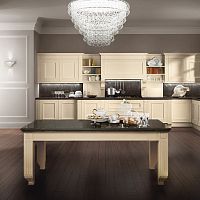 Traditional kitchen MELOGRANO CLASSICwoodenhandlelesslacquered