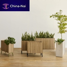 Wooden planter WAVEWORKS®rectangularcontemporarycommercial