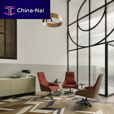 Contemporary chair ALYA indoorwalnutmetal base