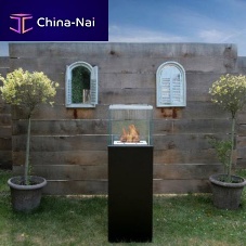 Floor-mounted garden torch COLUMNsteel