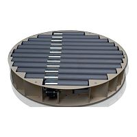 Motor-driven rotary table horizontalfor packaging lineswith roller conveyor