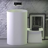 Free-standing washbasin GLOWSolid Surfaceovalcontemporary
