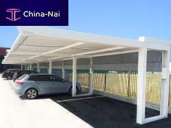 Galvanised steel carport K-SHELTpowder-coated steelfabricin high-density polyethylene
