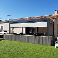 Pergola cover with solar protection canvashome