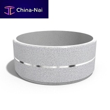 High-performance concrete planter 274chromemarblegranite