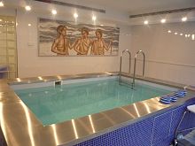 Indoor swimming pool above-groundstainless steelmosaic