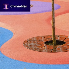 Round tree grate COR-TEN® steelwith integrated public bench