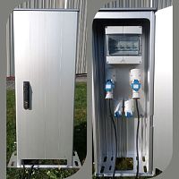 Dock pedestal BORNE ELECTRIQUEpower chargingstainless steel