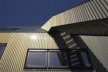 Ribbed metal sheet steelfor facade cladding