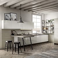 Contemporary kitchen CLOE 05laminated woodglossy lacquered woodlacquered aluminum