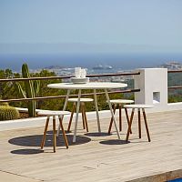 Contemporary dining table AREA : 11010teakaluminumfabric