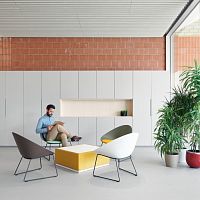 Contemporary armchair ADELLfabricleatherpolypropylene