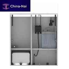 Bathroom cabinet with soap dispenser SWAR 700with integrated hand dryercontemporarycommercial