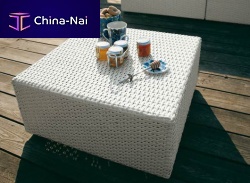 Contemporary coffee table BAHIAglassresin wickersquare